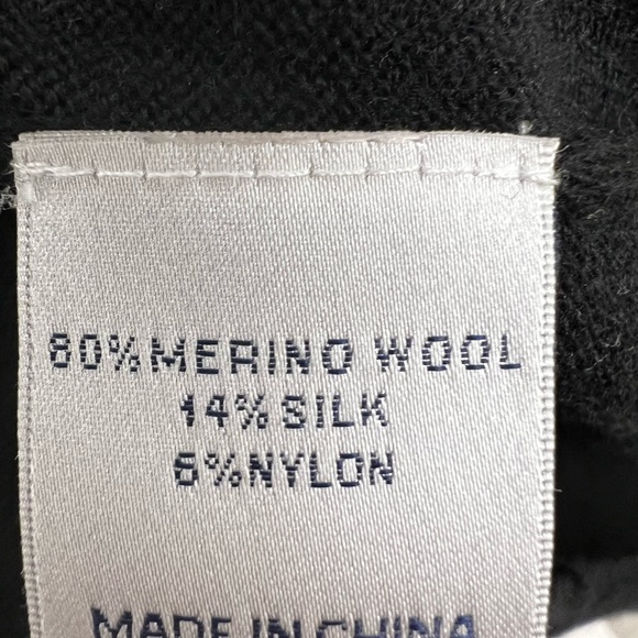 Peter Millar Black Crewneck Merino Wool Sweater - Picture 3 of 4